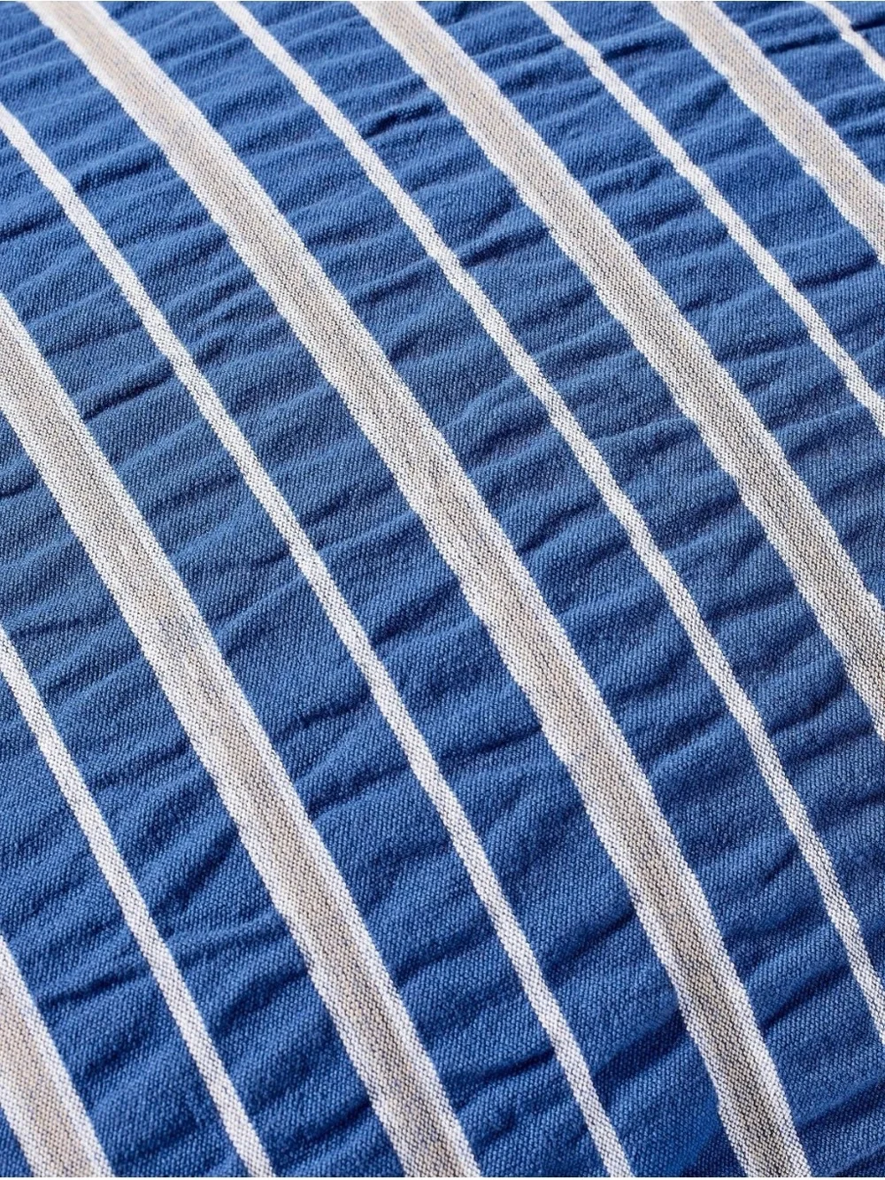 Hearth & Hand Magnolia Blue Stripe Seersucker Throw Pillow